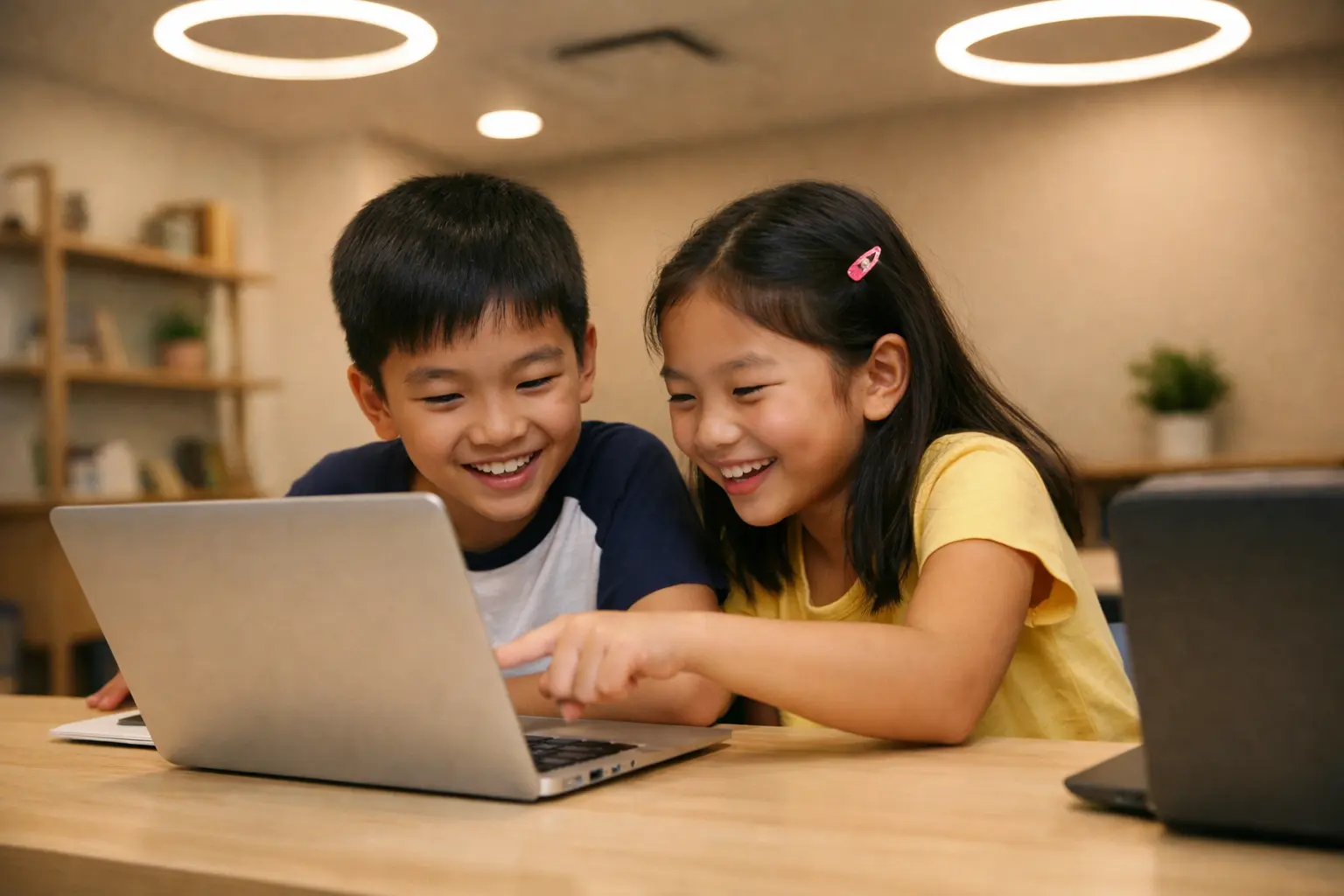 Children learning AI concepts